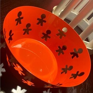 Alessi Girotondo round basket steel orange epoxy BNWB A di Alessi RARE
